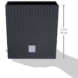 thumbnail of Prosperplast - Pflanztopf Rato 4 Liter mit Pflanzbecher in Anthrazit, 17 x 17 x 17 cm