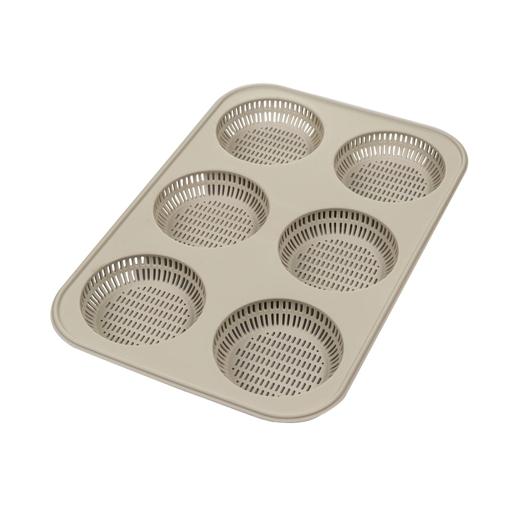 Silikomart Moule 6 pain burger 8 cm - Gris Autre Silicone