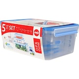 thumbnail of Emsa Frischhaltedosen Clip & Close 5er-Set, Polypropylen, rechteckig, blau