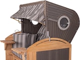 thumbnail of Strandkorb - bene living - Borkum XL Teak Bullauge - PE grau - Modell 537 - 2,5-Sitzer inkl. Liftersystem