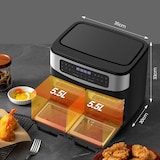 thumbnail of Heißluftfritteuse 12L Dual Zone, Airfryer mit Sichtfenster, LED-Touch, 10 Programmen, gesund & fettarm