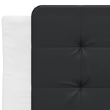 thumbnail of vidaXL Bettgestell mit LED Weiß und Schwarz 100x200 cm Kunstleder