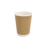 thumbnail of greenbox - Riffelbecher / Coffee to go Becher 300 ml / 12 oz, Ø 90 mm, braun, innen weiß, 500 St.