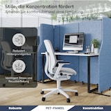 thumbnail of Akustik-Trennwand mit Schalldämmung PEOLT 145x280x1,8cm Blau Stellwand Büro Raumteiler Office-Akustikwand Sichtschutz freistehend
