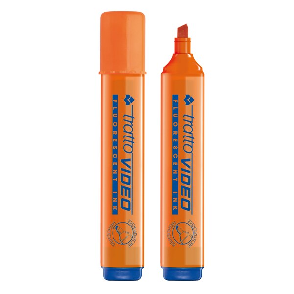 Evidenziatore Tratto Video , punta a scalpello, tratto da 1,0-5,0mm, arancio, Tratto