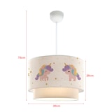 thumbnail of Helloshop26 - Lustre lampe lumière suspendu suspension pour enfant E27 70 cm motif de licorne 03_0007548