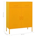 thumbnail of vidaXL Lagerschrank Senfgelb 80x35x101,5 cm Stahl
