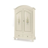 thumbnail of shopinnovativo -Armadio a cappello todo 2 ante 2 cassetti e appendiabiti con bastone in legno in bianco lucido con decorato 125x61x200 H