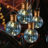 thumbnail of LED Solar Glühbirnen Kugelleuchten für Garten Terrasse blau 4 Stück