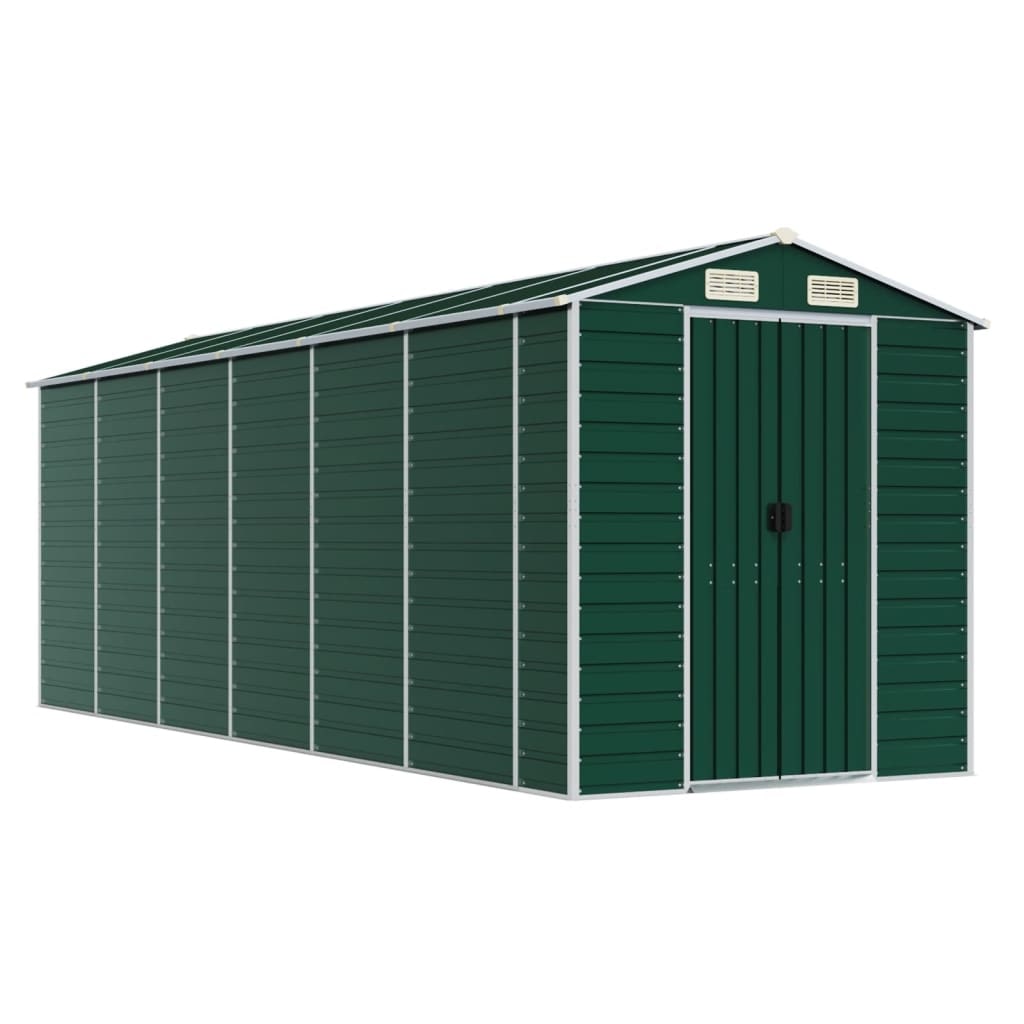 Helloshop26 - Abri de jardin cabane cabanon maison de stockage remise extérieur hangar outils robuste 191 x 555 x 198 cm acier 02_0022352