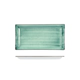 thumbnail of Lioness set 6 piatti rettangolari Justcolor in porcellana decorata color verde cm 27x14,2 H 1,8 HP8167-1096K2