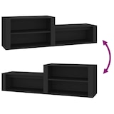thumbnail of vidaXL Schuhschrank Schwarz 150x35x45 cm Holzwerkstoff