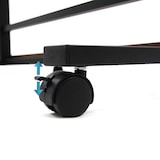 thumbnail of Arbeitstisch / Schreibtisch WORKSTATION II 50 x 80 cm schwarz / walnuss hjh OFFICE