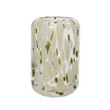 thumbnail of Glasvase 20,5x13cm gemustert - Transparente Blumenvase mit organischem Muster Tischvase Glas Moderne Vase Tischdeko Geschenk Dekovase Creme Grün