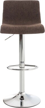 thumbnail of DELUKE® Barhocker 2er Set BERLIN - Braun, Stoff | Barhocker mit Lehne Barstuhl Tresenhocker Tresenstuhl Kneipenhocker Kneipenstuhl