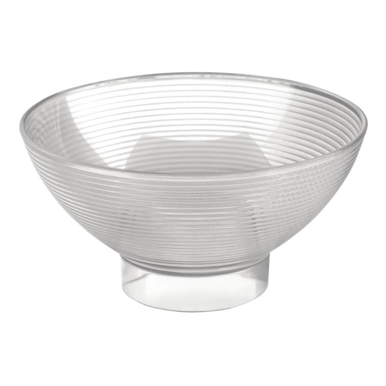 MONOUSO - Mehrweg Schüssel aus PS "Medium" Transparent 250ml Ø11cm (6 Stück)