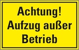 thumbnail of Schild I Hinweisschild Achtung! Aufzug außer Betrieb, Magnetfolie, 300x200mm