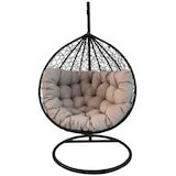 thumbnail of Sedia Sospesa Uovo per Giardino Poltrona Dondolo con Cuscino per Interno o Esterno Struttura in Acciaio, Relax 105x195h cm