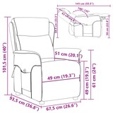 thumbnail of vidaXL Massagesessel mit Kissen Creme 93,5 x 67,5 x 101,5 cm Stoff
