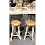 thumbnail of Barhocker Teak Stuhl Bistrohocker Hocker Rustikal Teakholz Hocker Natur 302770