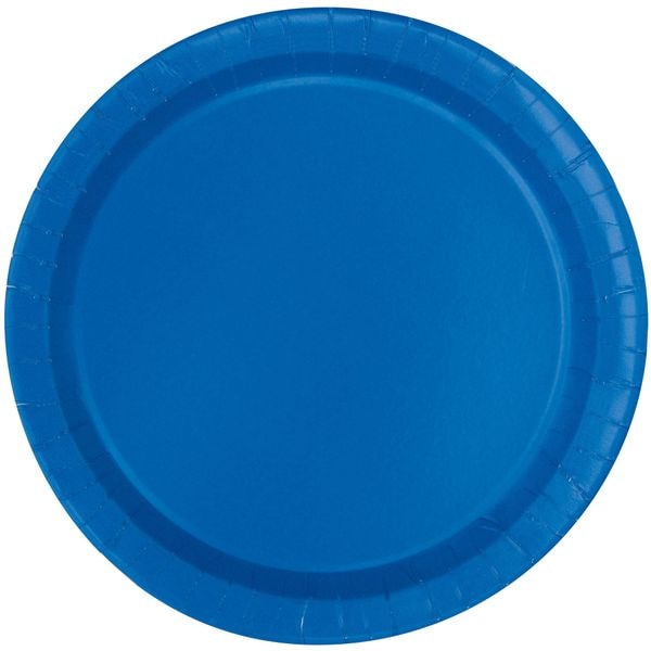16 große Teller blau