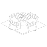 thumbnail of Rowlinson ronde houten picknicktafel