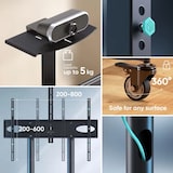 thumbnail of ONKRON Soporte TV con Ruedas y Altura Regulable para pantallas de 55 a 90", hasta 75 kg, VESA máx 800x600 mm, TS1871-B Negro