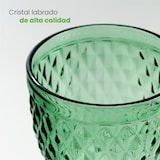 thumbnail of Solycarpa Juego 6 Copas Color Verde Transparente Personalizado para Fiesta, Boda o Bautizo Original y Resistente