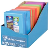 thumbnail of Clairefontaine 10x Koverbook Heft 9x14 cm, 48 Blatt kariert, Einband aus transparentem PP, Farben sortiert - Sortiert 921601C