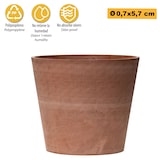 thumbnail of ArtPlast - Blumentopf Ø7x5,7 cm in Form eines abgeschnittenen Kegels in Farbe Terrakotta - LEONARDO-Kollektion
