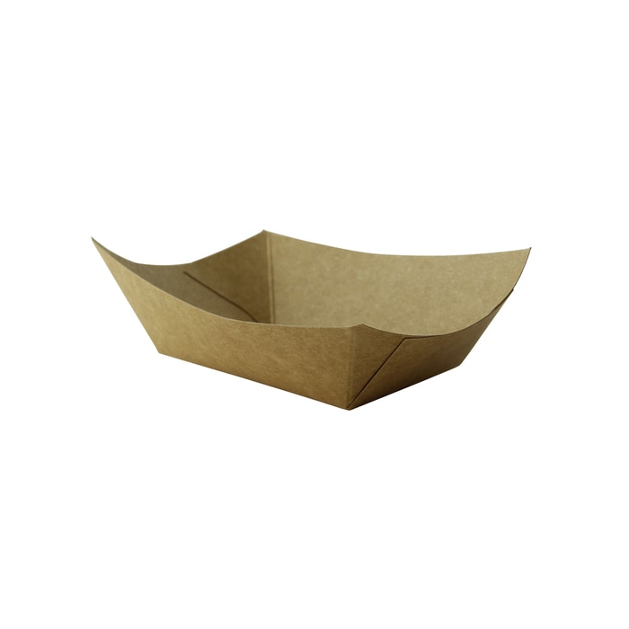Ecolomique - 250 Pcs - Barquette kraft ingraissable avec PE 220 ml 14 x 10 x 3 cm - ECO210BQKEAT2