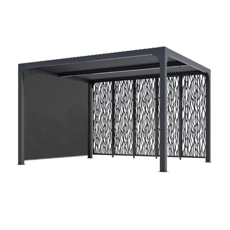 HABRITA Pergola Bioclimatique 10.80m² Gris Anthracite per36m30rbi