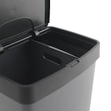thumbnail of WellHome - Pattumiera verticale da 70 litri con 2 scomparti (40 litri + 30 litri) antracite, con sacchi della spazzatura gialli e verdi