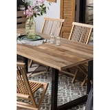 thumbnail of Möbilia Conjunto de 2 cadeiras de jardim em madeira de teca dobrável | com braços | L 55,5 x P 51 x A 89 cm | natureza