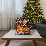 thumbnail of WellHome - Weihnachtsdekoration „Santa's Workshop“ mit 31 LED-Lichtern und Musik, 26,5 x 16,5 x 27,5 cm