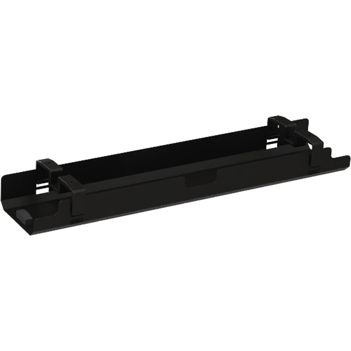 Kabelkanal horizontal beidseitig abklappbar für Tische B1200mm schwarz