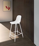 thumbnail of Frida Hocker aus weißem Polypropylen mit Metallbeinen, skandinavisches Design, ergonomischer Sitz für Küche und Wohnzimmer - Om/Frida