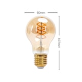 thumbnail of 4w E27 LED Retro Vintage Nostalgie Spiralen Filament Leuchtmittel Bernstein A60|Ø60mm|Warmweiß|280 Lumen