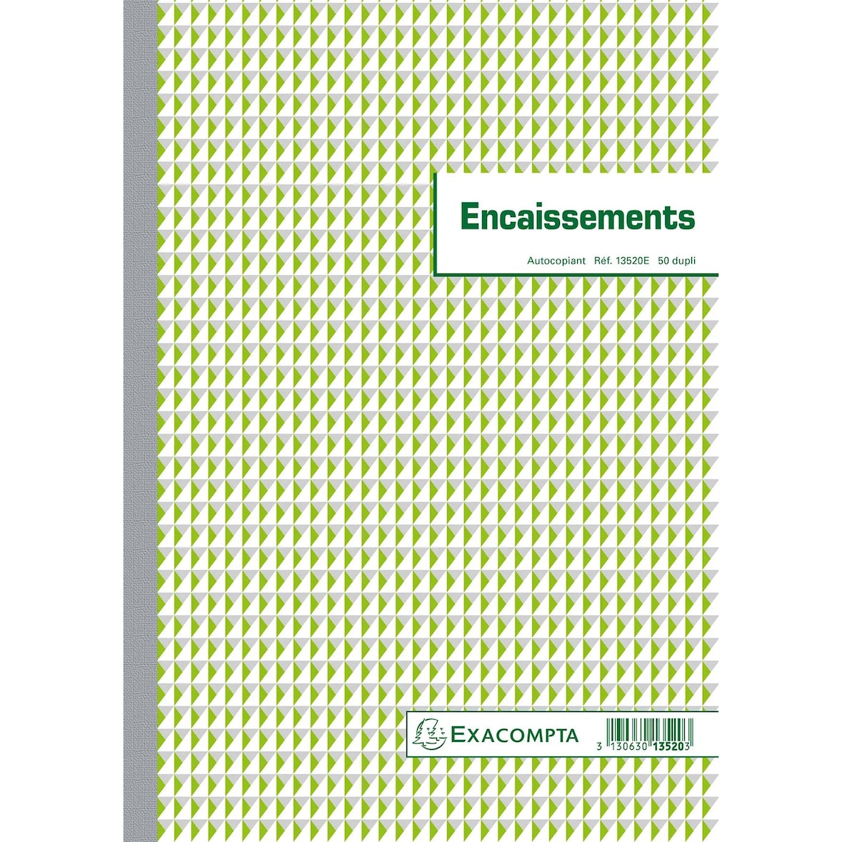 Exacompta - Réf. 13520E - Paquet de 5 Manifolds Encaissements 29,7x21cm 50 feuillets dupli autocopiants