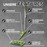 thumbnail of Akku-Besen Swivel Sweeper G2 + Ersatz-Akku - kabellos und wiederaufladbar - Limegreen