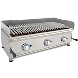 thumbnail of LUX WORLDMAI Lavastein-Gasgrill 100 cm. INOX-Tischgrill für Bar, Restaurant und Gastronomie.