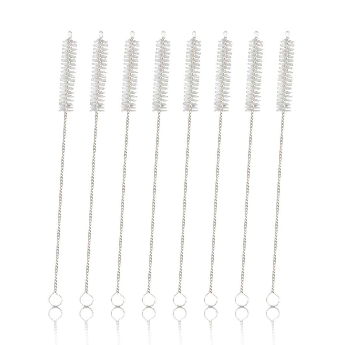 Reinigungsbürsten für Strohhalme ( 20 Stück ) 21cm aus Edelstahl für - Trinkhalme, Schläuche, Düsen oder zb. Milchschläuche von Kaffeeautomaten