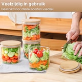 thumbnail of Five Stars® Voorraadpotten - Glas met deksel - 750 ML - 5 delige set - BPA vrij - Inclusief Pen & Herschrijfbare Stickers