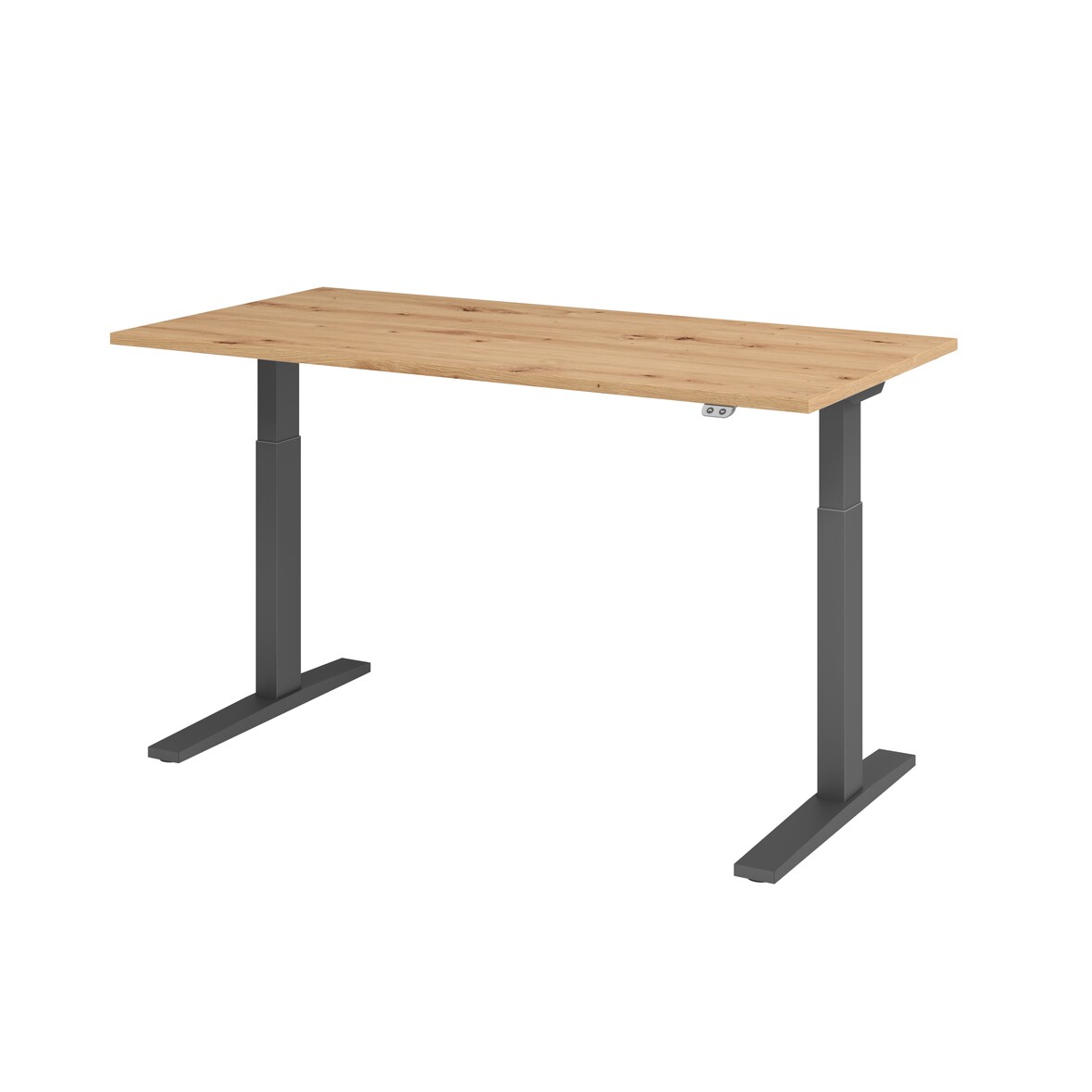Hammerbacher-Sitz-Steh-Schreibtisch el.160x80cm Asteiche/G-VXMKA16/R/G
