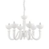 thumbnail of Lampadario Shabby Chic-Provenzale Bon Bon Metallo Bianco 6 Luci