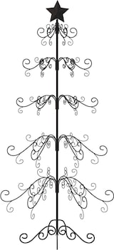 thumbnail of vidaXL Metall-Weihnachtsbaum für Dekorationen Schwarz 150 cm