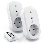 thumbnail of BEARWARE Dimmbare Funksteckdosen - Set mit Fernbedienung - 2er Set für den Innenbereich Indoor + 1 Fernbedienung - Steckdose