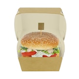 thumbnail of MONOUSO - Bakjes Hamburger Kraft Kartonnen Dubbele Sluiting 11x11x7,5cm (450 Stuks)