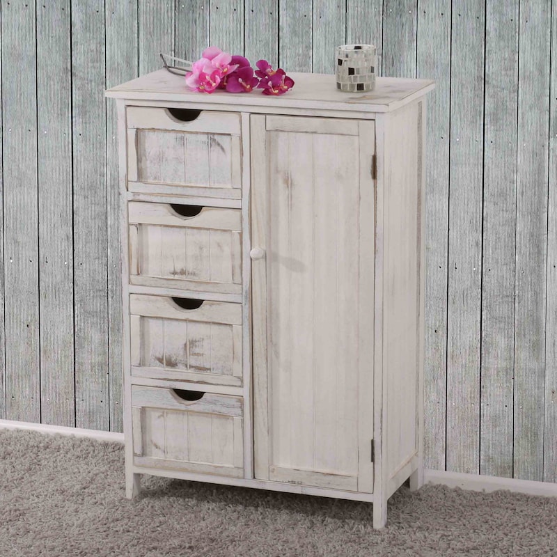 Brocante roze ladekast » Van Dijk & Ko