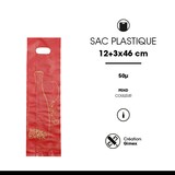 thumbnail of Tasche 1 Plastikflasche HDPE rot ausgeschnittene Griffe 12+ 3/3 x 46 cm pro 1000 - Gimex